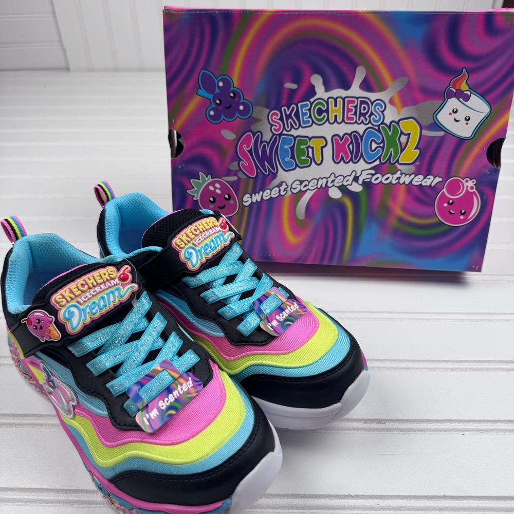 NEW Skechers Sweet Kickz Youth Girls 2 Sundae Sweeties Shoes with Box Colorful